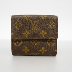 Louis Vuitton Tri-fold Wallet Monogram Porte Monnaie Carte Credit M61652 Brown Women's