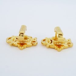 Christian Dior Earrings Emblem GP Plated Gold Ladies