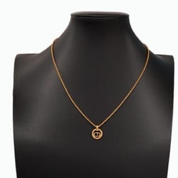 Christian Dior Necklace CD Circle GP Plated Gold Ladies