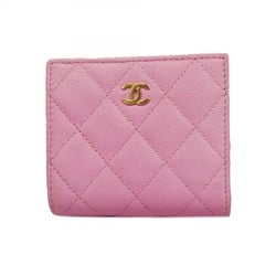 Chanel Wallet Matelasse Caviar Skin Pink Women's