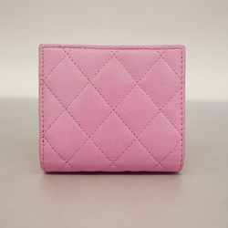 Chanel Wallet Matelasse Caviar Skin Pink Women's