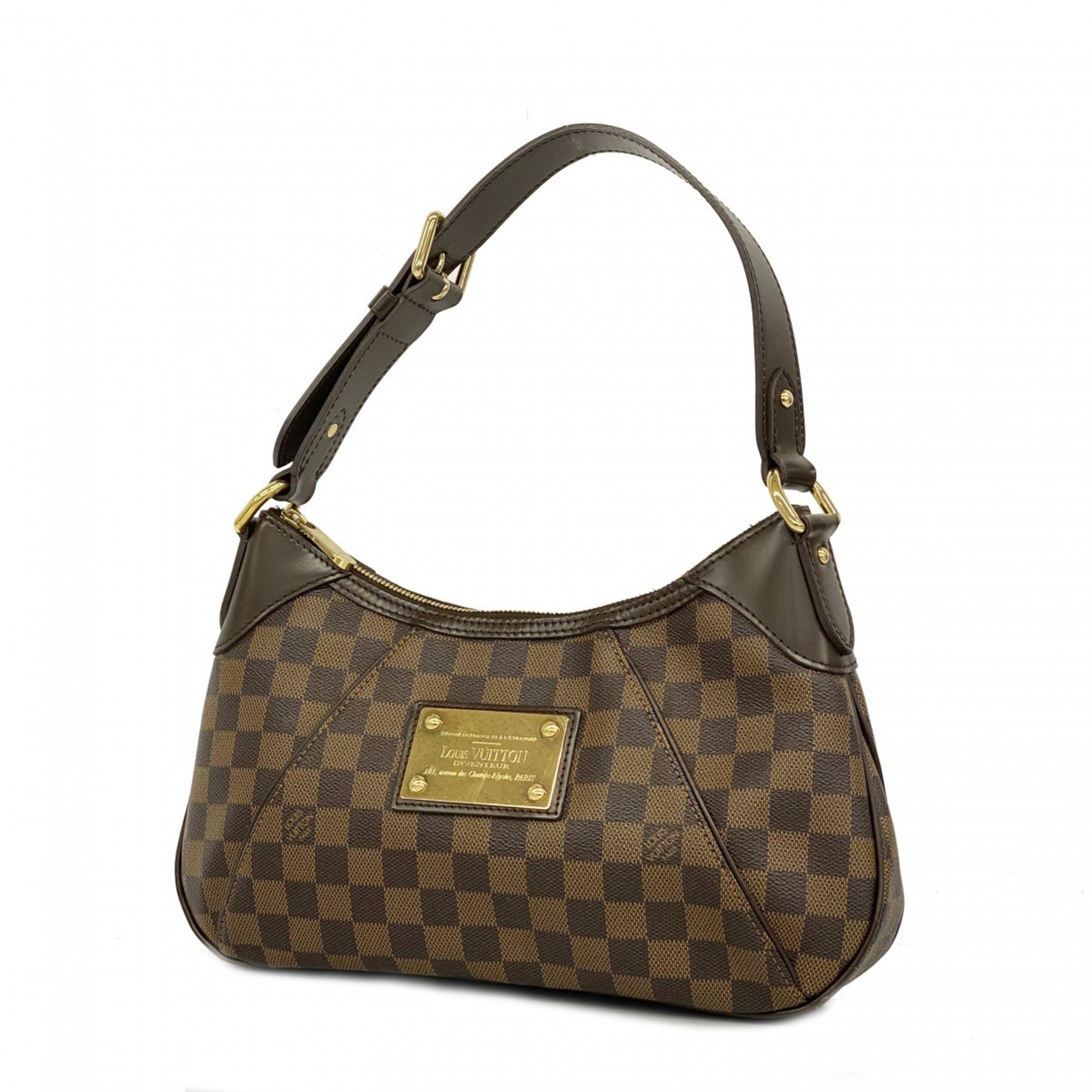 Louis Vuitton Shoulder Bag Damier Thames PM N48180 Ebene Ladies