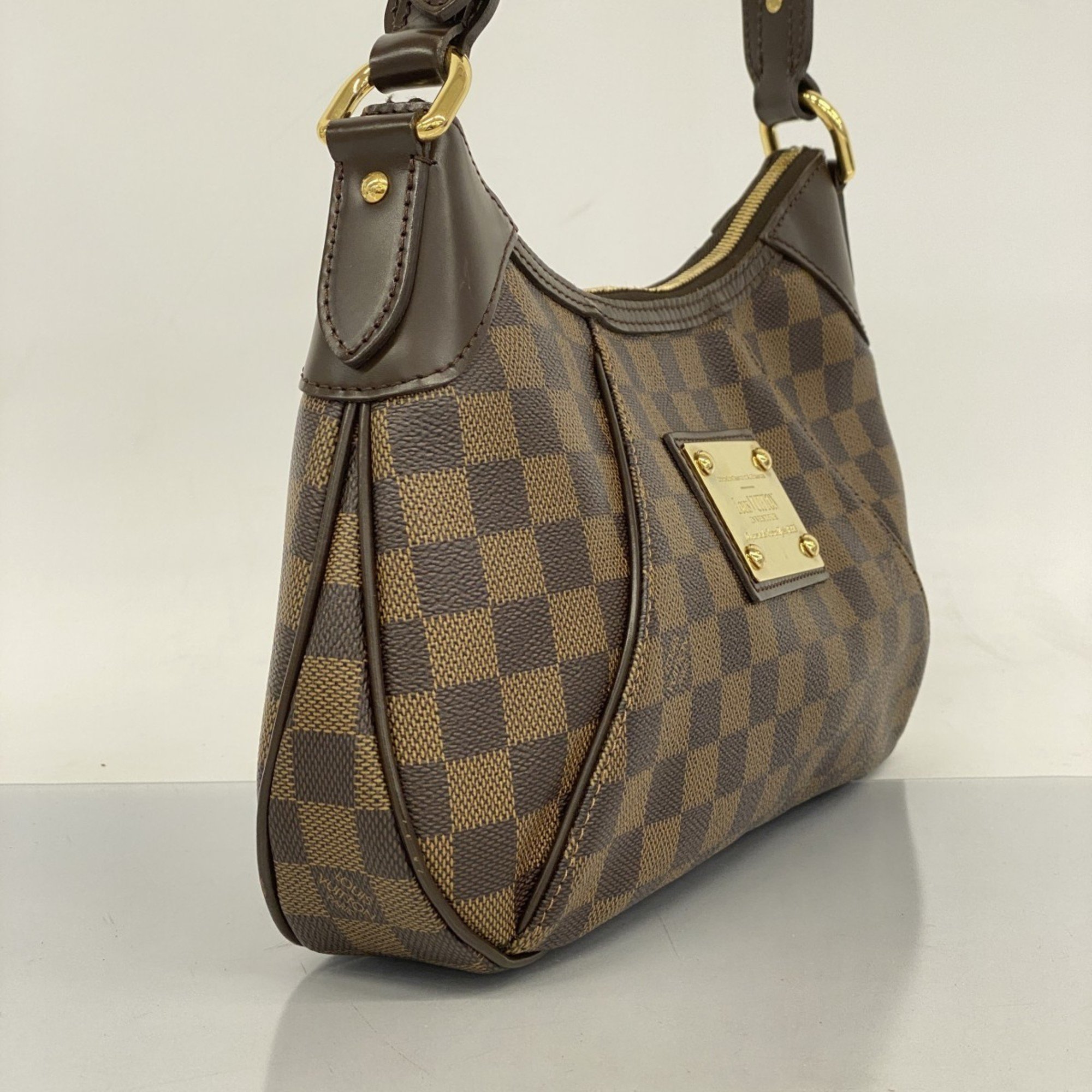 Louis Vuitton Shoulder Bag Damier Thames PM N48180 Ebene Ladies