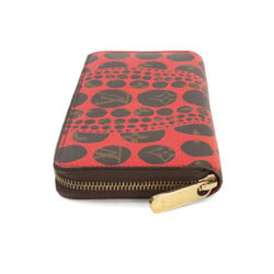 Louis Vuitton LOUIS VUITTON Monogram Pumpkin Dot Zippy Wallet Round Long Rouge Yayoi Kusama M60450