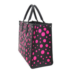 LOUIS VUITTON LVxYK Onthego MM Tote Shoulder Bag Monogram Empreinte Leather Infinity Dot Black Fuchsia M46418 Yayoi Kusama RFID