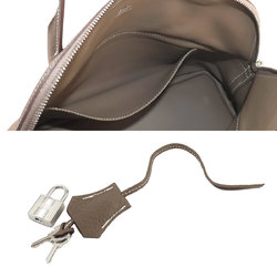 Hermes Bolide 31 2way hand shoulder bag, Taurillon Clemence Etoupe, Y stamp, silver hardware,