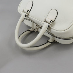 LOEWE Amazona 75 Medium 2way Hand Shoulder Bag Leather White Silver Hardware