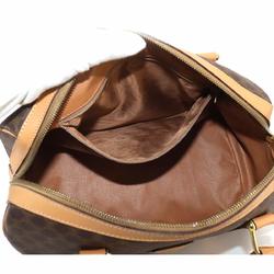 CELINE Macadam Boston Handbag Leather Brown Gold Hardware Bag