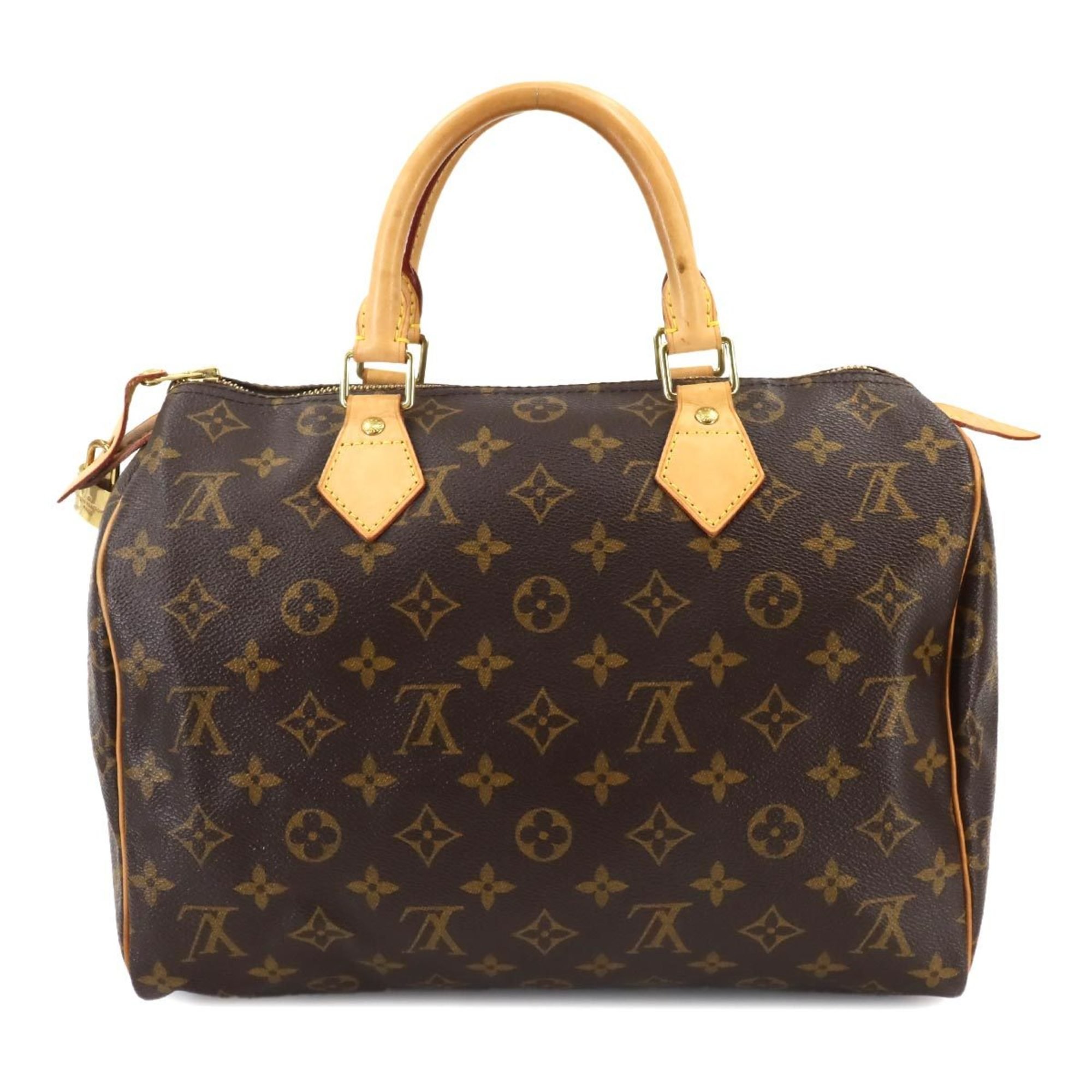 Louis Vuitton Monogram Speedy 30 Hand Bag Brown M41526 Gold Hardware