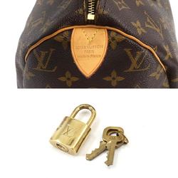 Louis Vuitton Monogram Speedy 30 Hand Bag Brown M41526 Gold Hardware