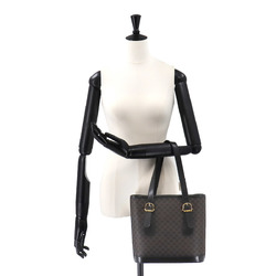 CELINE Macadam Tote Bag in black, brown leather and gold hardware