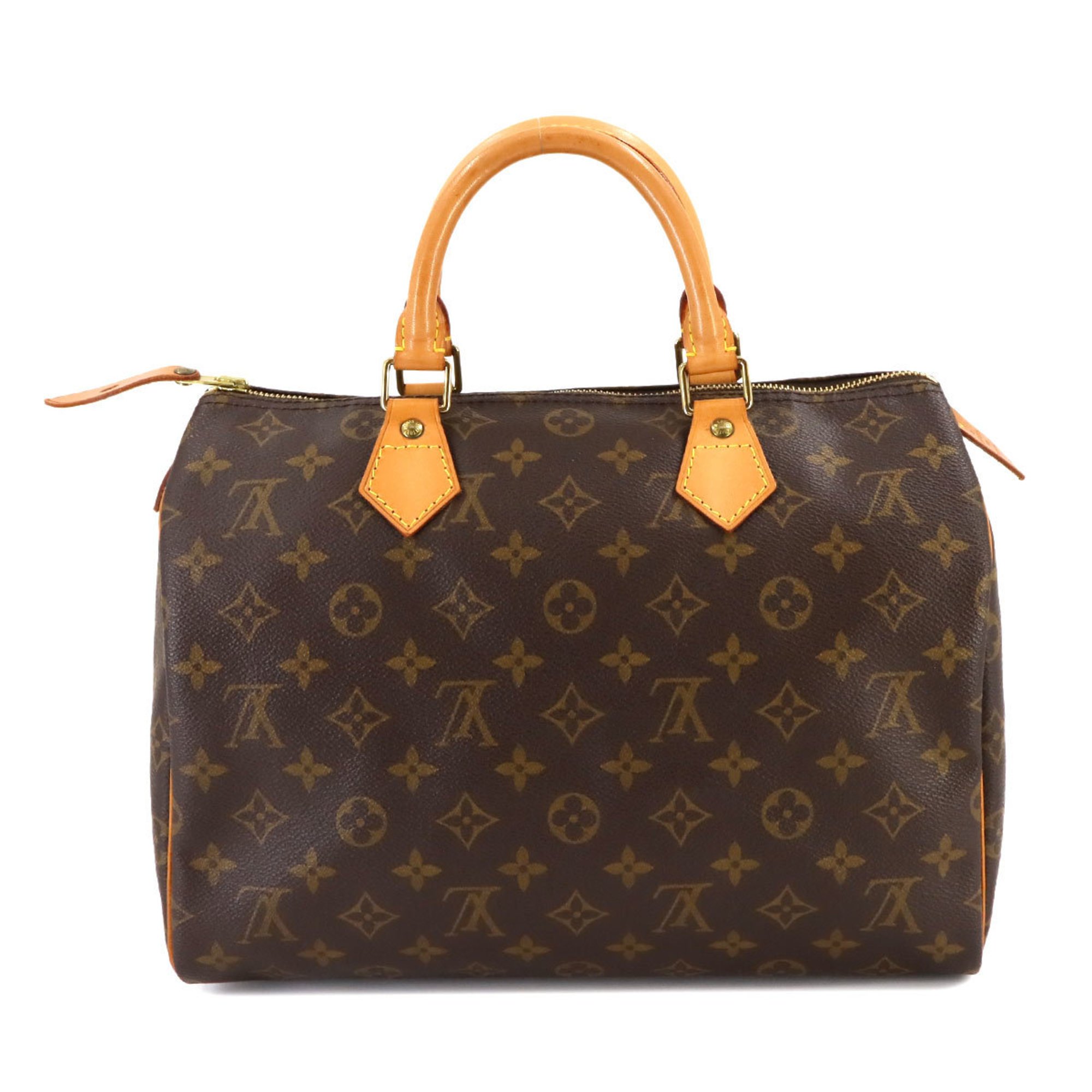 Louis Vuitton Monogram Speedy 30 Hand Bag Brown M41526 Gold Hardware