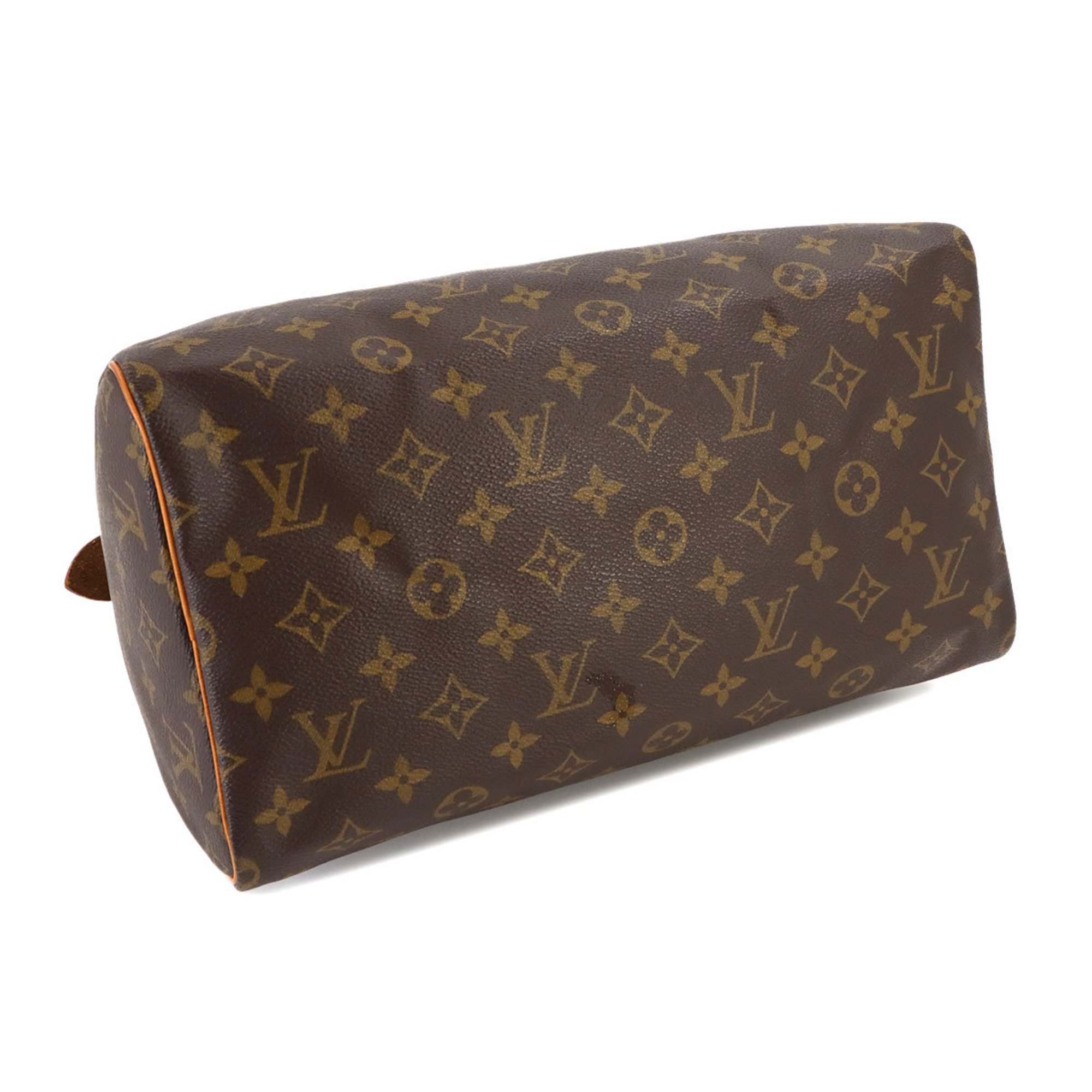 Louis Vuitton Monogram Speedy 30 Hand Bag Brown M41526 Gold Hardware