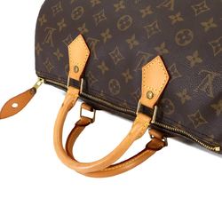 Louis Vuitton Monogram Speedy 30 Hand Bag Brown M41526 Gold Hardware