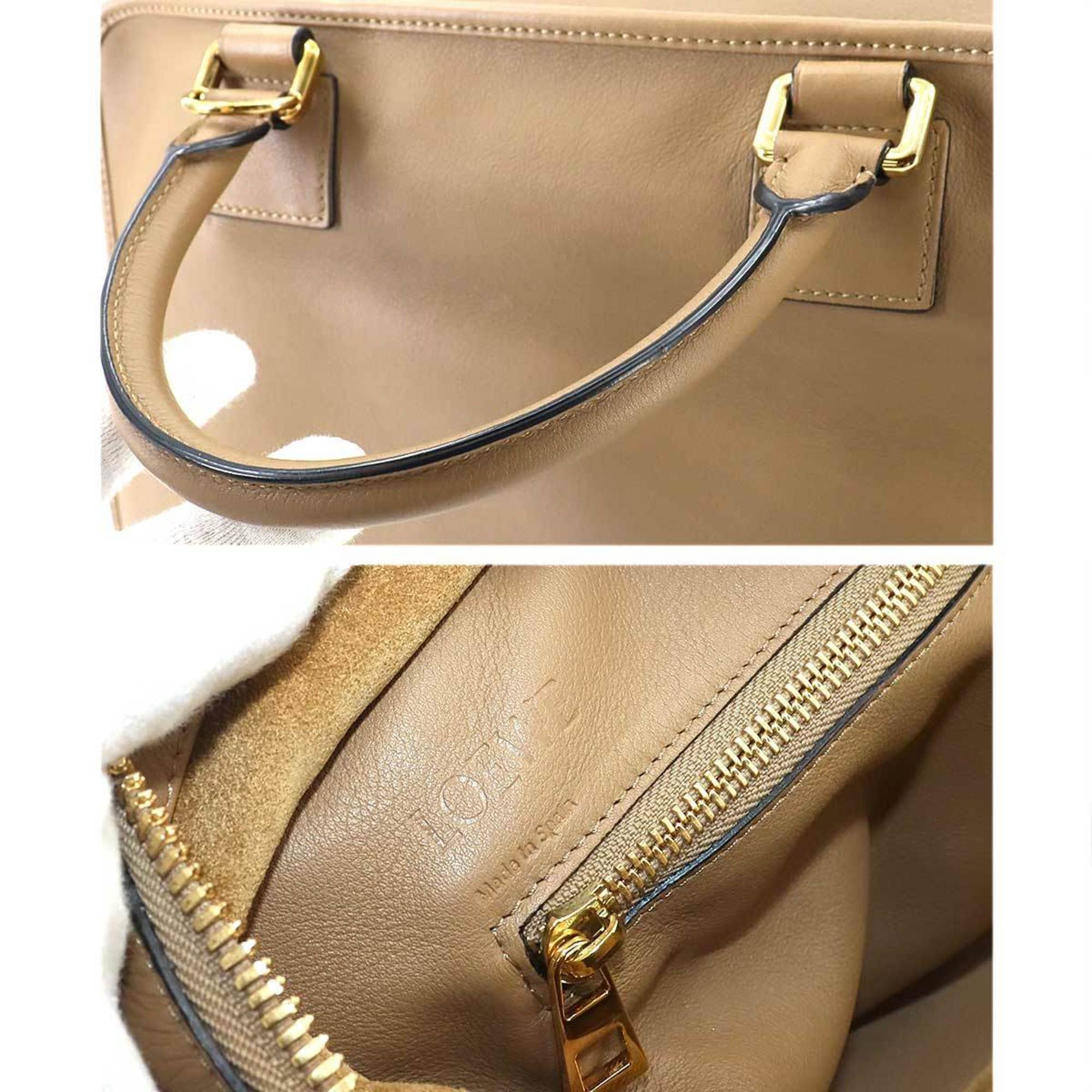 LOEWE Amazona 36 hand bag leather brown gold hardware