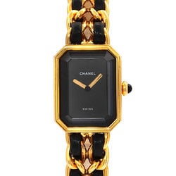 CHANEL Premiere L size H0001 Ladies watch Black Gold Quartz