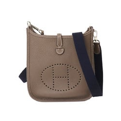 Hermes Evelyne TPM Amazon Shoulder Bag Taurillon Clemence Etoupe Navy Y Stamp