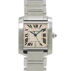 Cartier Tank Francaise LM W51002Q3 Men's Watch Silver Automatic