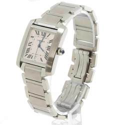 Cartier Tank Francaise LM W51002Q3 Men's Watch Silver Automatic