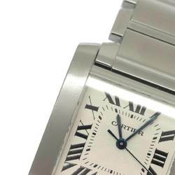 Cartier Tank Francaise LM W51002Q3 Men's Watch Silver Automatic