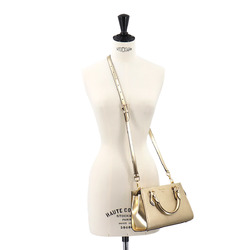 MICHAEL KORS Marilyn Crossbody Small 2way Hand Shoulder Bag Leather Pale Gold Hardware