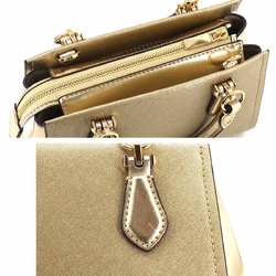 MICHAEL KORS Marilyn Crossbody Small 2way Hand Shoulder Bag Leather Pale Gold Hardware