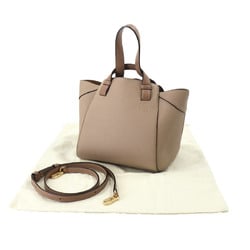 LOEWE Hammock Nugget 2way hand shoulder bag leather beige brown gold hardware