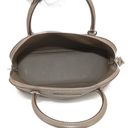 Hermes Bolide 31 2way hand shoulder bag, Taurillon Clemence Etoupe, C stamp, silver hardware,