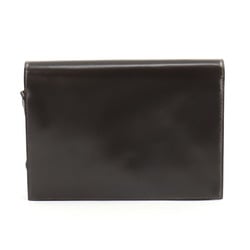 Hermes Pochette Jet Clutch Bag, Box Calf, Dark Brown, 〇S Engraved, Gold Hardware,