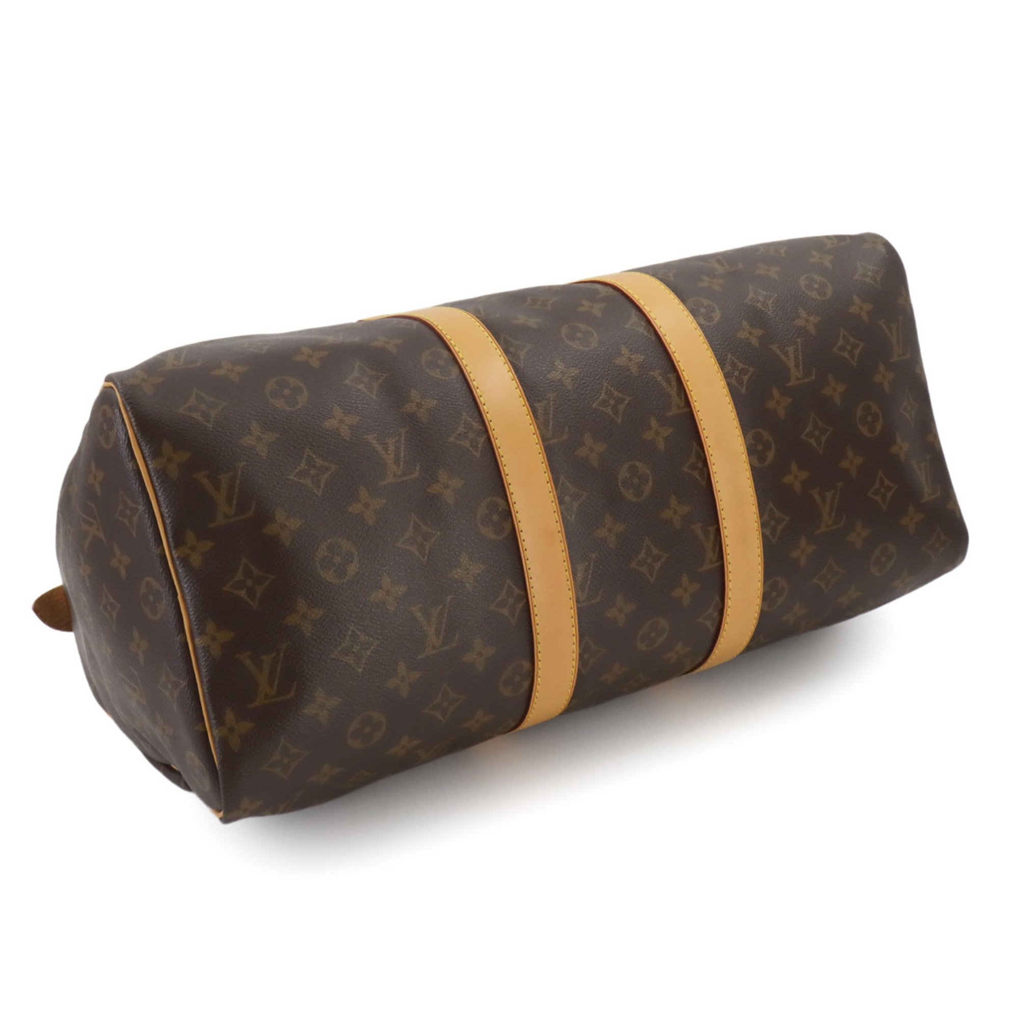 Louis Vuitton Monogram Keepall 45 Boston Bag Brown M41428