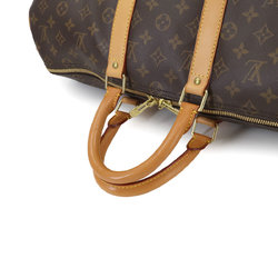 Louis Vuitton Monogram Keepall 45 Boston Bag Brown M41428