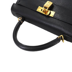 Hermes Kelly 32 2way Hand Shoulder Bag Ardennes Black G Stamped Inner Stitching Gold Hardware