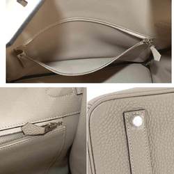 Hermes Birkin 35 Handbag Togo Tourtiere Grey J Stamp Silver Hardware