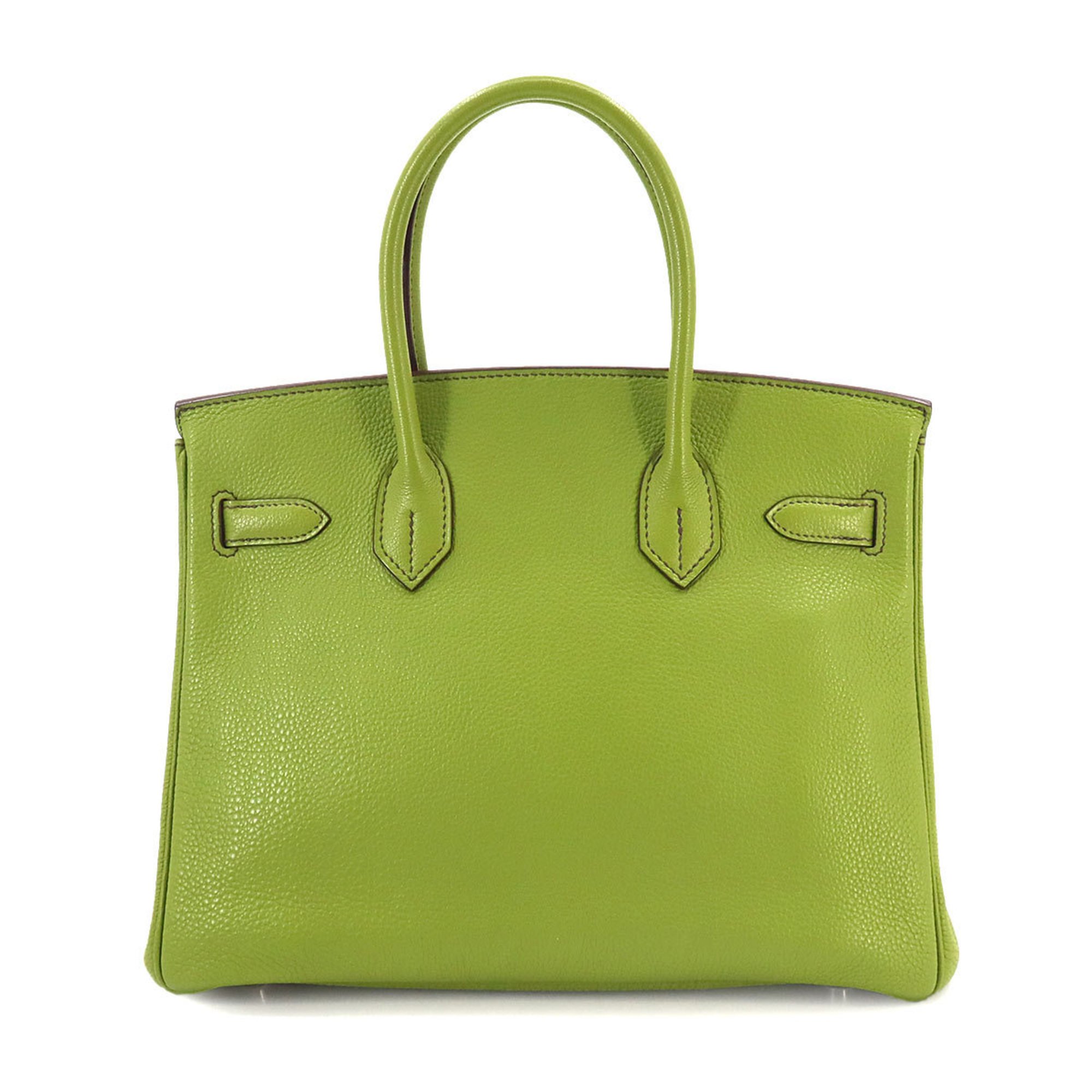 Hermes Birkin 30 Hand Bag Togo Anise Green □L Stamp Silver Hardware