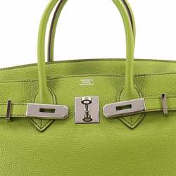 Hermes Birkin 30 Hand Bag Togo Anise Green □L Stamp Silver Hardware