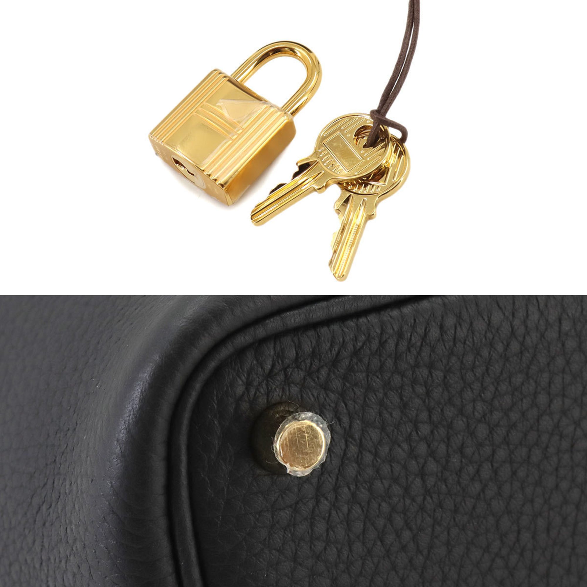 Hermes Picotin Lock PM Handbag Taurillon Clemence Black W Stamp Gold Hardware