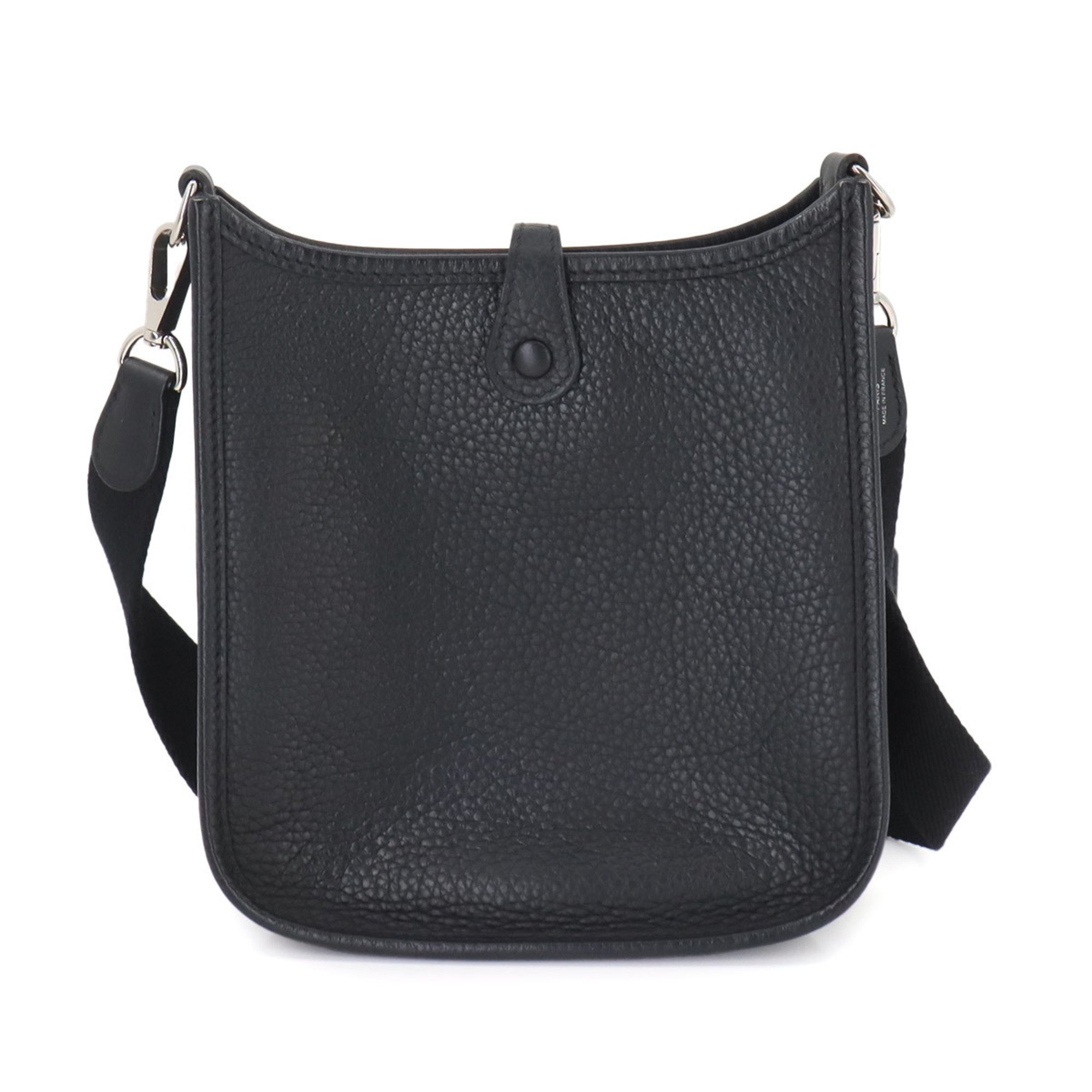 Hermes Evelyne TPM Amazon Shoulder Bag Taurillon Clemence Black Z Stamp Silver Hardware