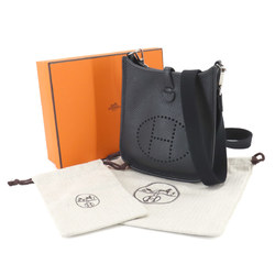 Hermes Evelyne TPM Amazon Shoulder Bag Taurillon Clemence Black Z Stamp Silver Hardware