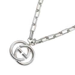 GUCCI Interlocking Necklace 50cm SV Silver 925