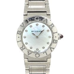 BVLGARI BBL26S Ladies Watch 12P Diamond White Shell Quartz