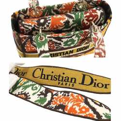 Christian Dior Lady D-Lite Medium 2-way Hand Shoulder Bag Cotton Multicolor LADY D-LITE