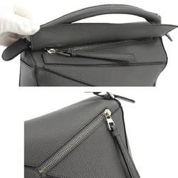 LOEWE Puzzle Bag Small 2way Hand Shoulder Leather Grey