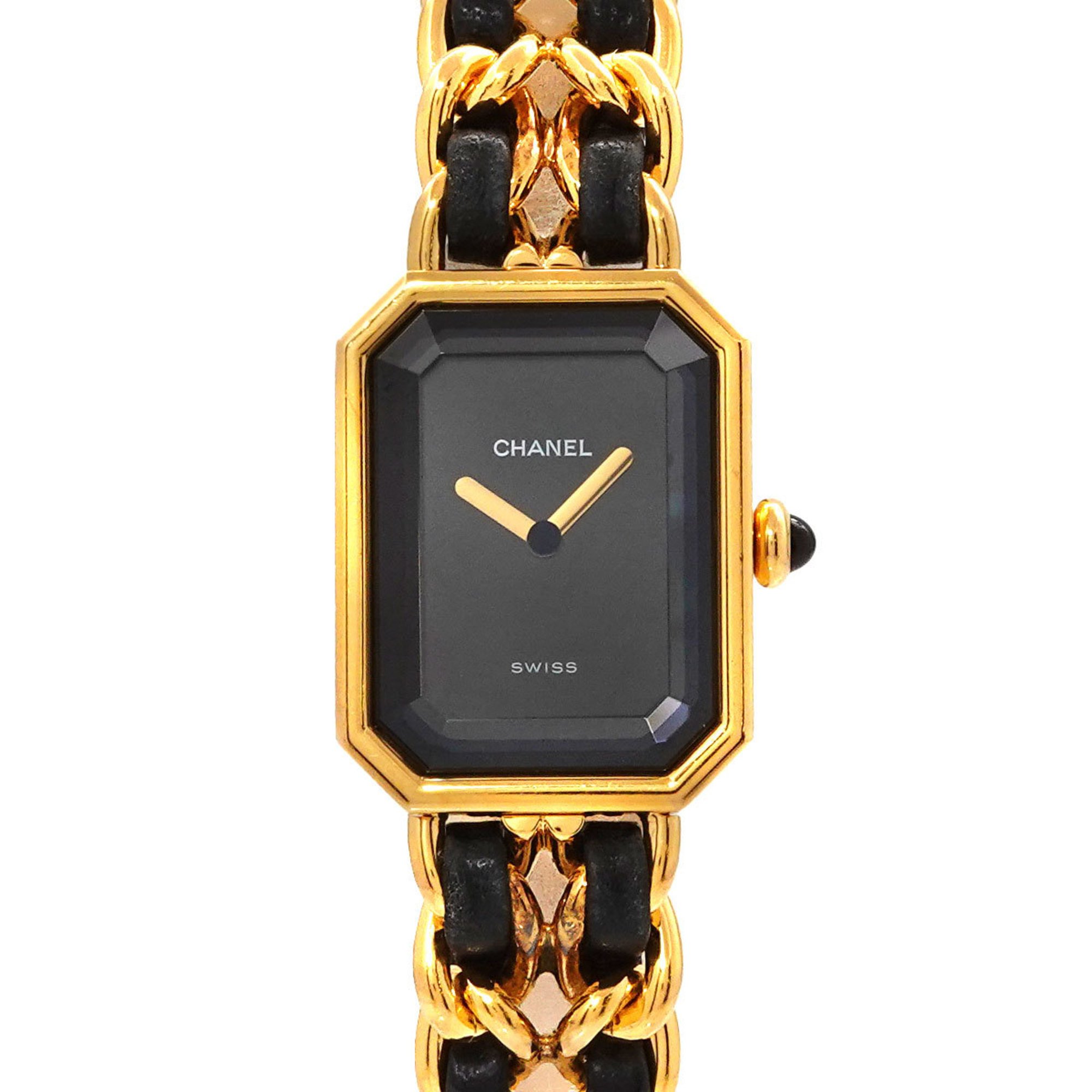 CHANEL Premiere L size H0001 Ladies watch Black Gold Quartz