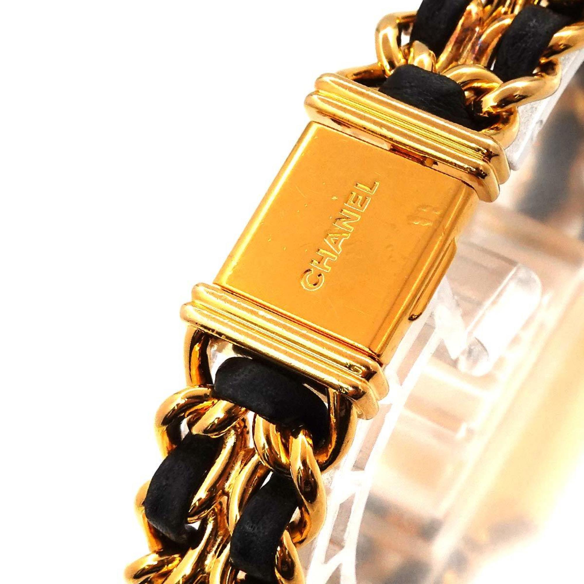 CHANEL Premiere L size H0001 Ladies watch Black Gold Quartz