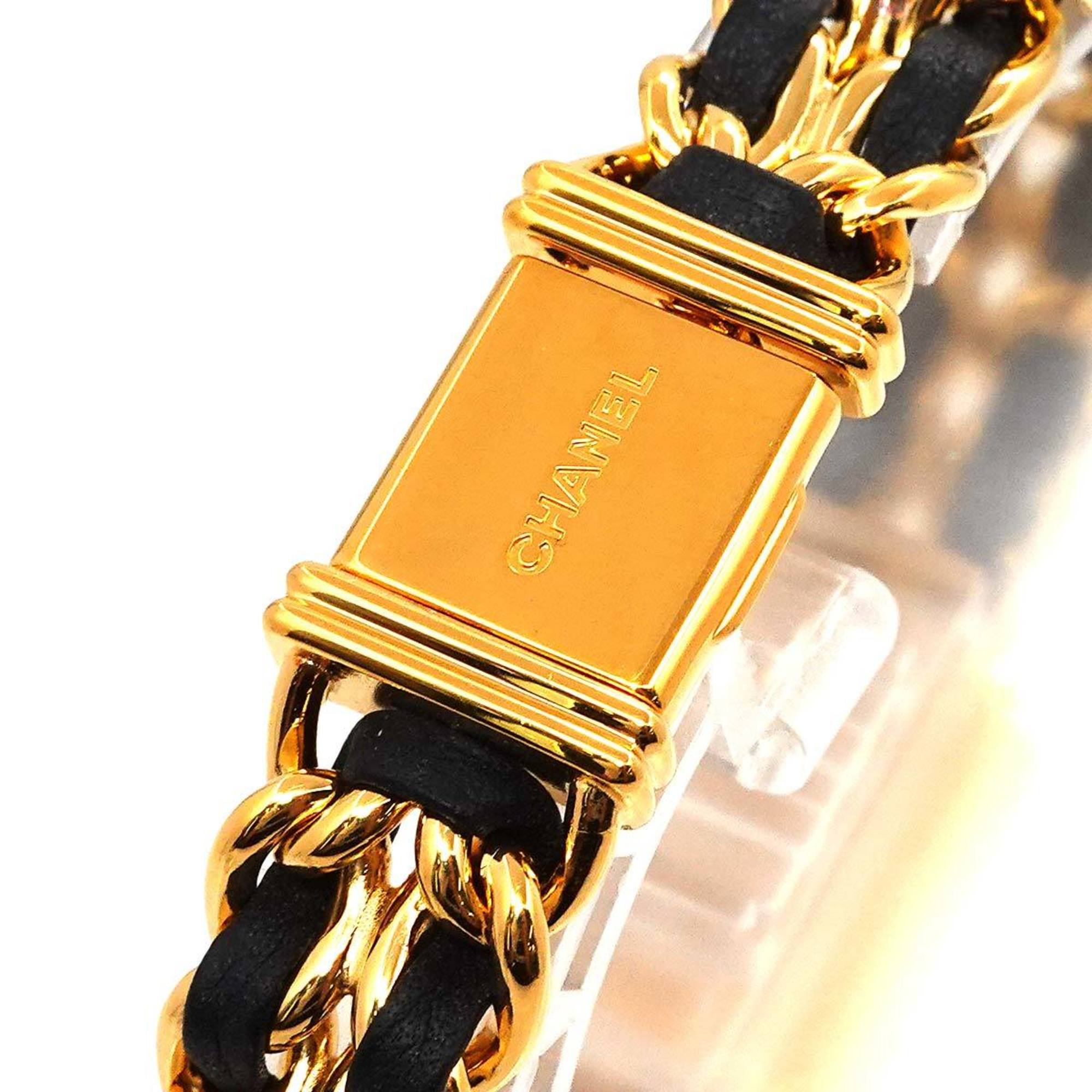 CHANEL Premiere L size H0001 Ladies watch Black Gold Quartz