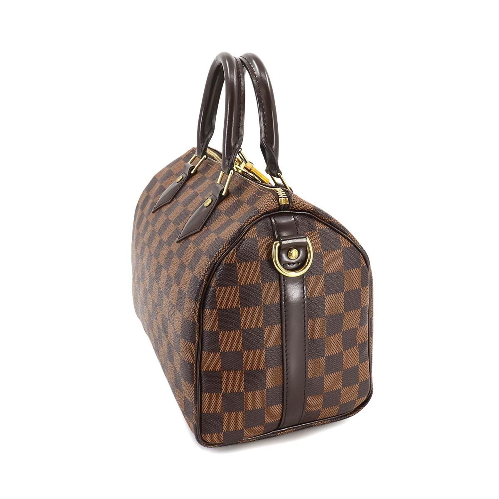 Louis Vuitton Damier Speedy Bandouliere 25 2way Hand Shoulder Bag Ebene N41181