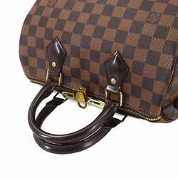 Louis Vuitton Damier Speedy Bandouliere 25 2way Hand Shoulder Bag Ebene N41181