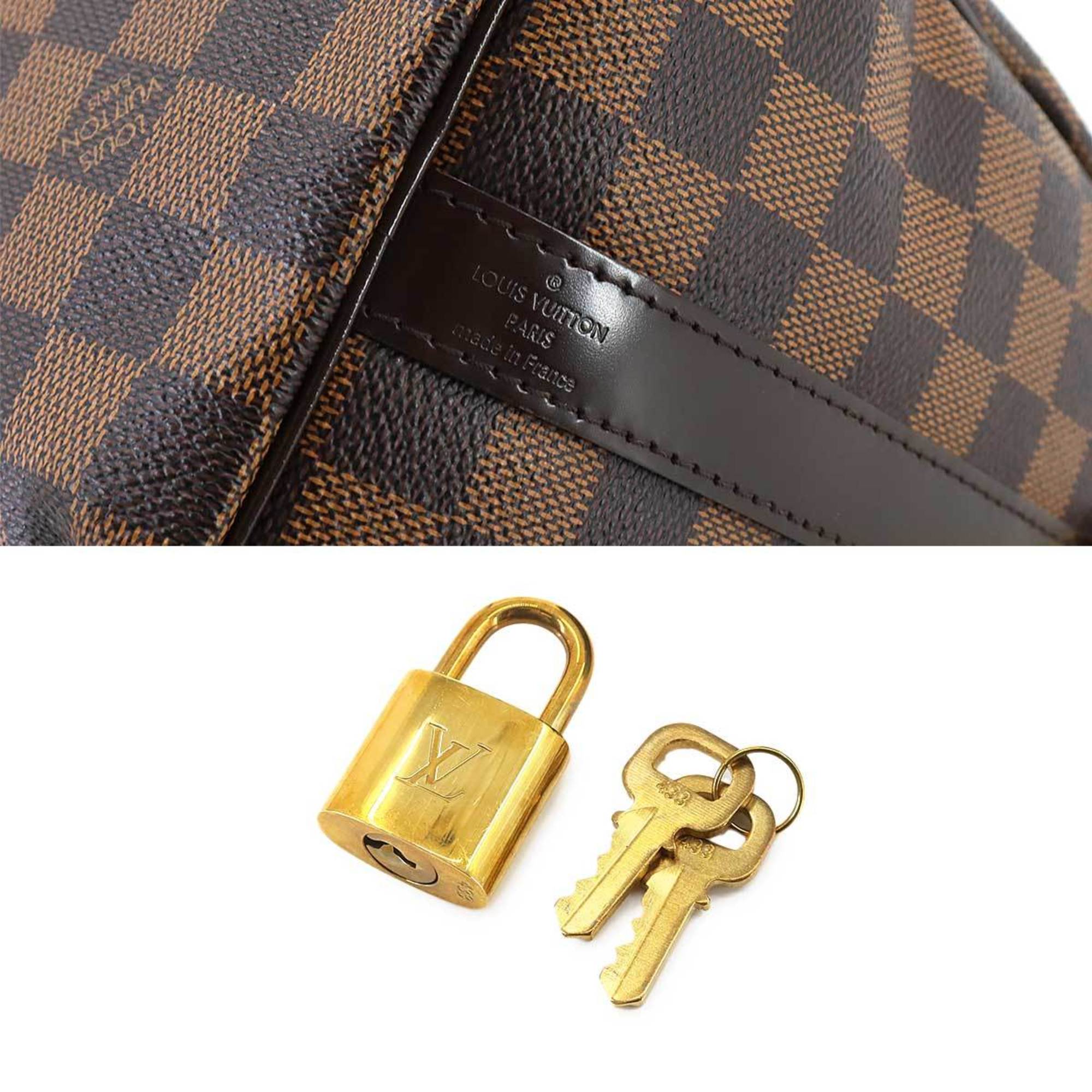 Louis Vuitton Damier Speedy Bandouliere 25 2way Hand Shoulder Bag Ebene N41181