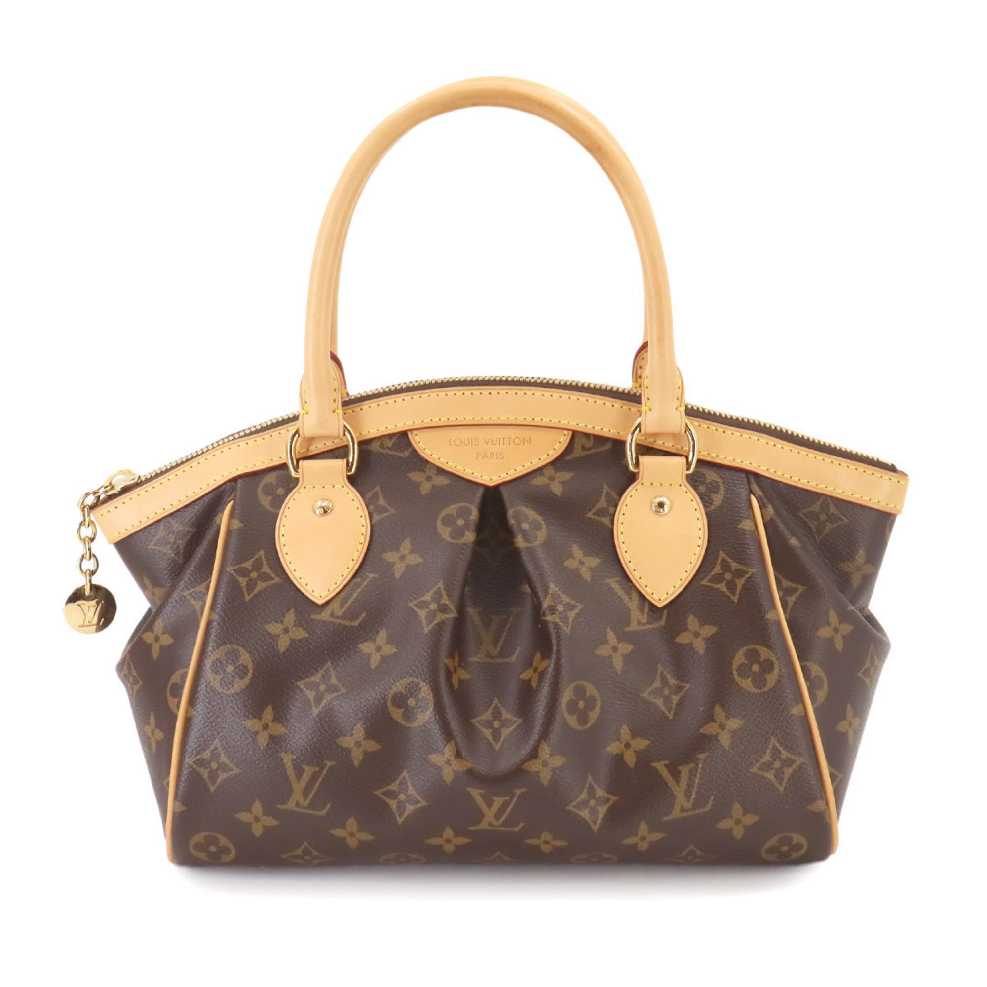 Louis Vuitton LOUIS VUITTON Monogram Tivoli PM Hand Bag Brown M40143 Gold Hardware