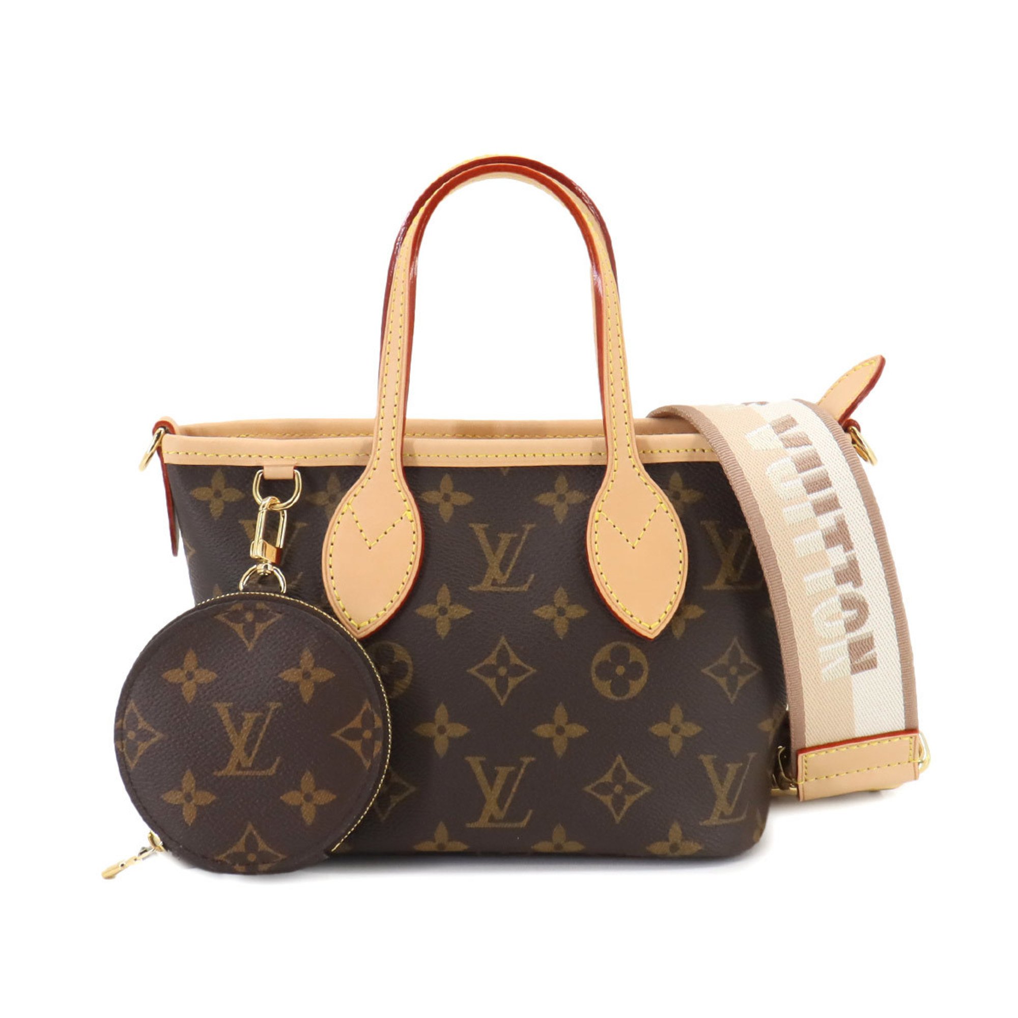 Louis Vuitton Monogram Neverfull BB 2way Tote Shoulder Bag Brown M46705 RFID